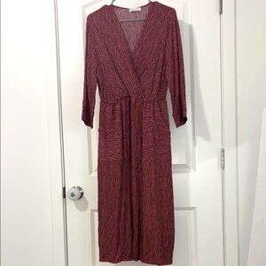 Ces Femme Red Long Sleeve Dress NWOT